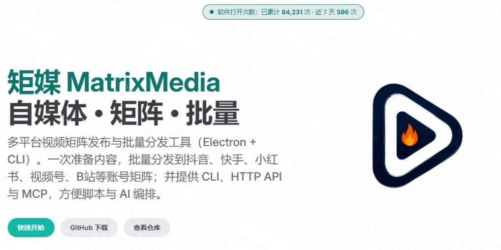 一条视频要发七八个平台,这太麻烦了?自媒体矩阵账户批量发布工具来了!开源且免费MatrixMedia插图1 一条视频要发七八个平台,这太麻烦了?自媒体矩阵账户批量发布工具来了!开源且免费MatrixMedia插图1