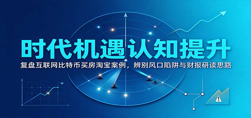 时代机遇认知提升：复盘互联网比特币买房淘宝案例，辨别风口陷阱与财报研读思路-网赚副业网