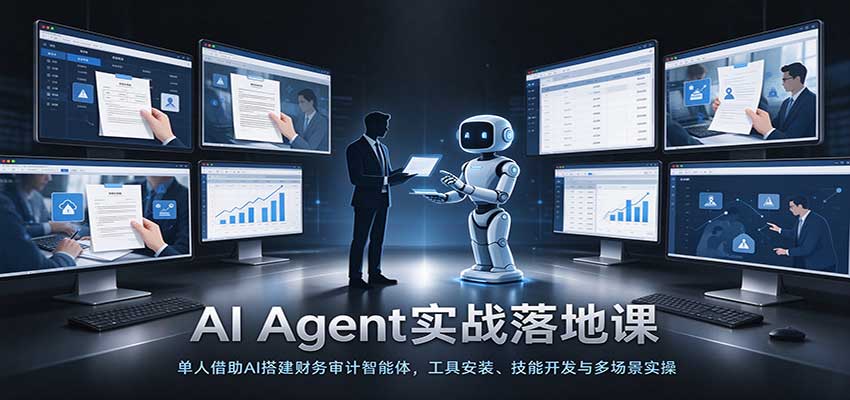AI Agent实战落地课:单人借助AI搭建财务审计智能体,工具安装、技能开发与多场景实操-网赚副业网