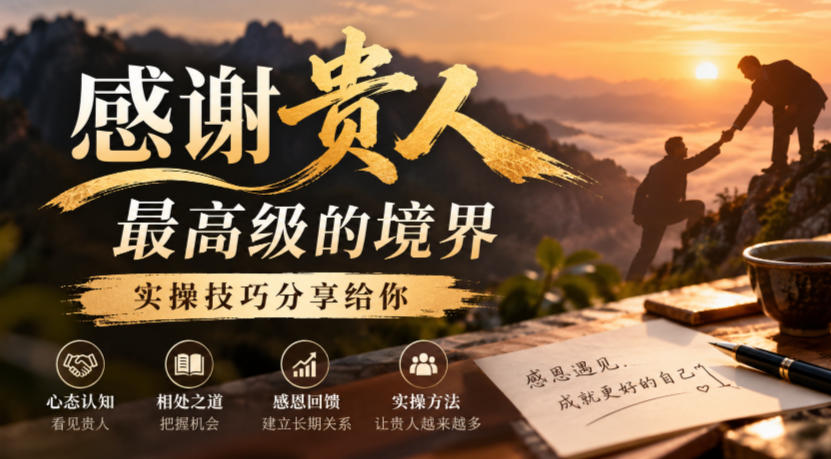 某公众号付费文章:感谢贵人最高级的境界,实操技巧分享给你-网赚副业网