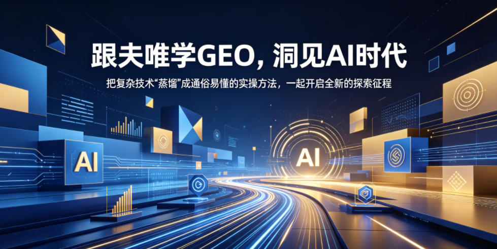 跟夫唯学GEO,洞见AI时代,把复杂技术“蒸馏”成通俗易懂的实操方法,一起开启全新的探索征程(更新26年10月)-网赚副业网