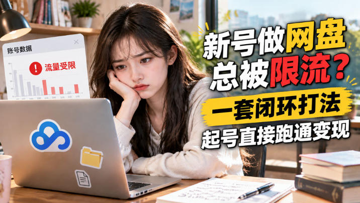 网盘拉新SOP:小白新号过限流-网赚副业网