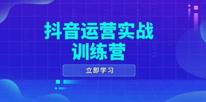 抖音运营实战训练营,0-1打造短视频爆款,涵盖拍摄剪辑、运营推广等全过程-网赚副业网