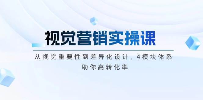 视觉营销实操课, 从视觉重要性到差异化设计, 4模块体系, 助你高转化率-网赚副业网