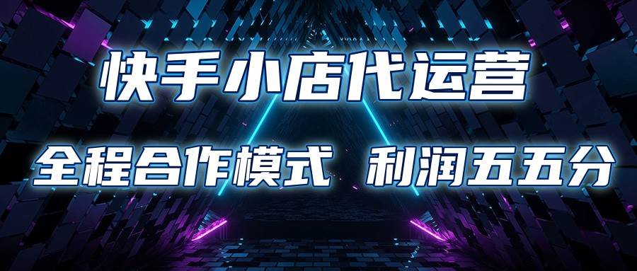快手小店代运营 限时托管计划 合作模式 利润五五分成-网赚副业网