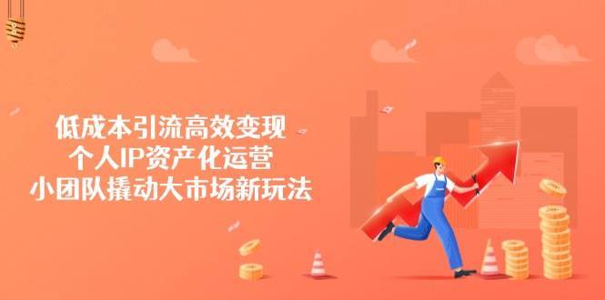 低成本引流高效变现,个人IP资产化运营,小团队撬动大市场新玩法-网赚副业网
