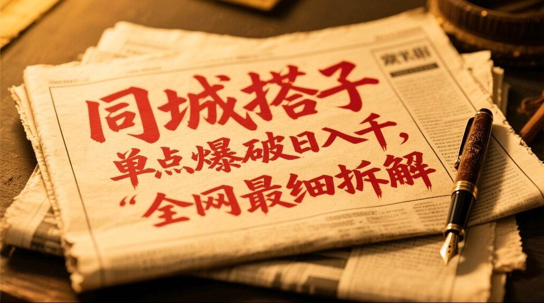 同城搭子群19.9单点爆破日入千，搭子组局月入万，全网最细拆解-网赚副业网