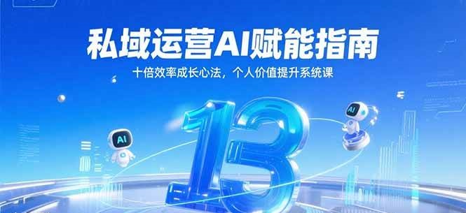 私域运营AI赋能指南,十倍效率成长心法,个人价值提升系统课-网赚副业网