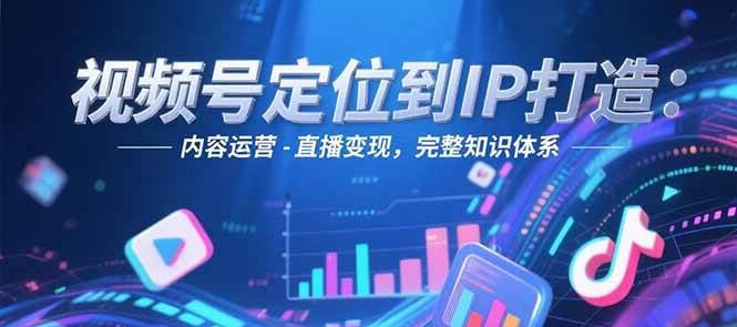 视频号定位到IP打造:账号搭建-内容运营-直播变现,完整知识体系-网赚副业网