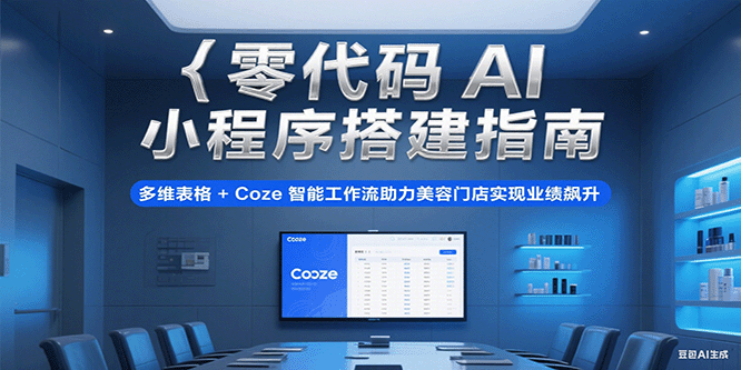 零代码AI小程序搭建指南，多维表格+Coze智能工作流助力美容门店实现业绩飙升-网赚副业网