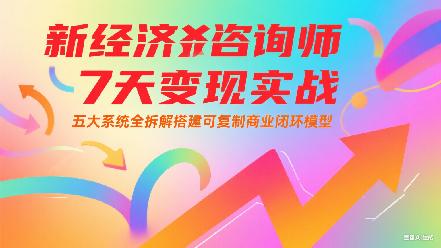 新经济咨询师 7 天变现实战:五大系统全拆解搭建可复制商业闭环模型-网赚副业网