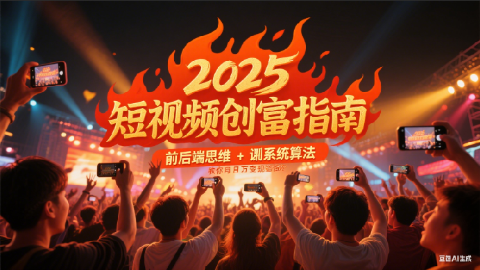 2025短视频创富指南,前后端思维 + 系统算法,教你月入过万变现路径-网赚副业网
