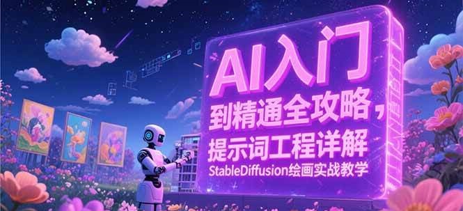 AI入门到精通全攻略,提示词工程详解,StableDiffusion绘画实战教学-网赚副业网