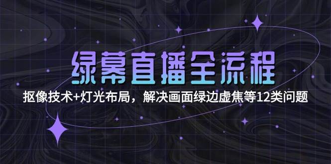 绿幕直播全流程:抠像技术+灯光布局,解决画面绿边虚焦等12类问题-网赚副业网