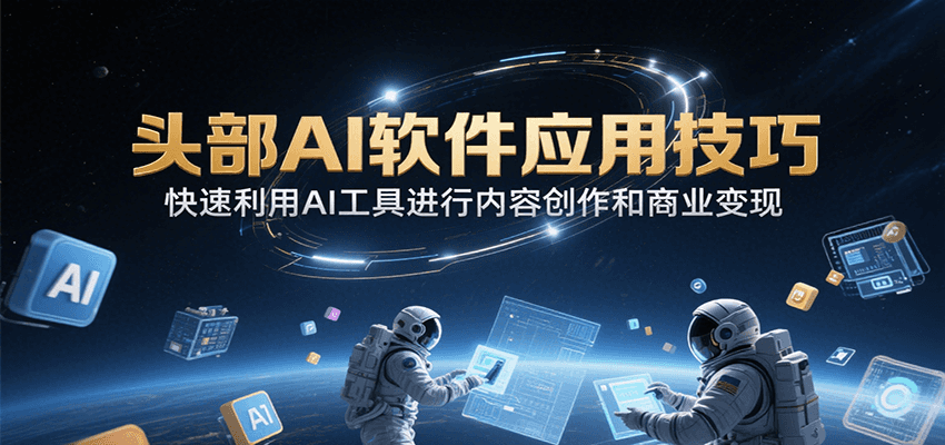 头部AI软件应用技巧,快速利用AI工具进行内容创作和商业变现-网赚副业网