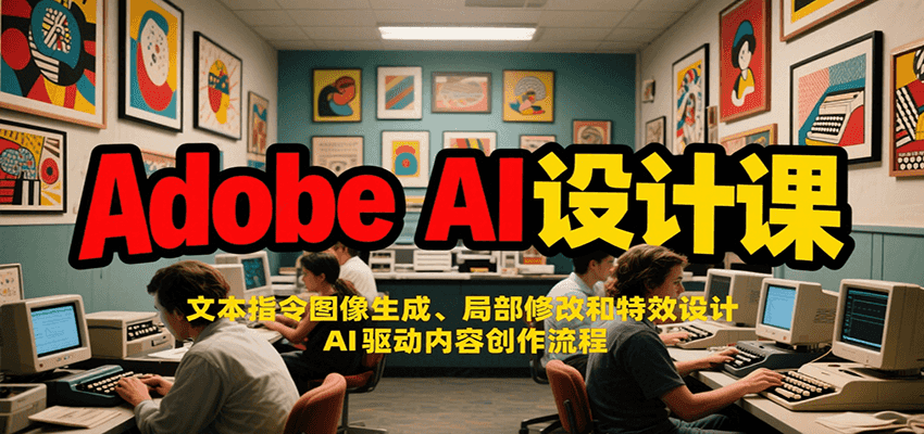 Adobe AI设计课:文本指令图像生成、局部修改和特效设计,AI驱动内容创作流程-网赚副业网