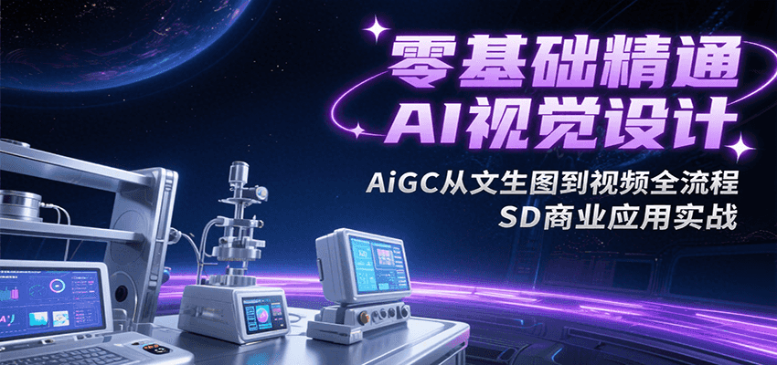 零基础精通AI视觉设计,AiGC从文生图到视频全流程,SD商业应用实战-网赚副业网