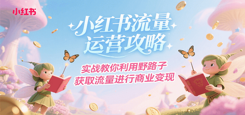 小红书流量运营攻略,实战教你利用野路子获取流量进行商业变现-网赚副业网
