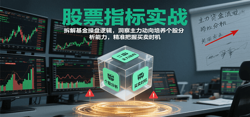 股票指标实战,基金操盘逻辑拆解,洞察主力动向培养个股分析能力把握买卖时机(更新)-网赚副业网