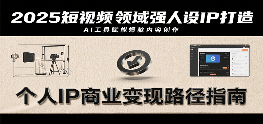 2025短视频领域强人设IP打造,结合爆款案例与AI工具应用,从个人出镜到商业成交转化-网赚副业网