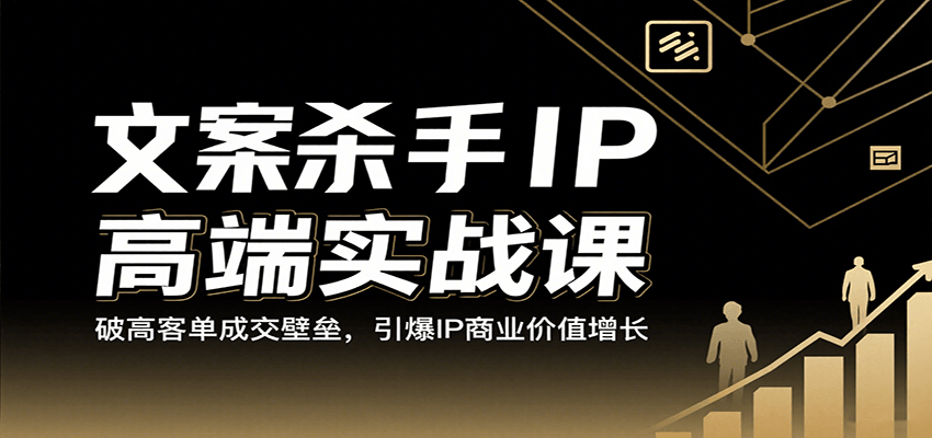 文案杀手IP高端实战课:破高客单成交壁垒,引爆IP商业价值增长-网赚副业网