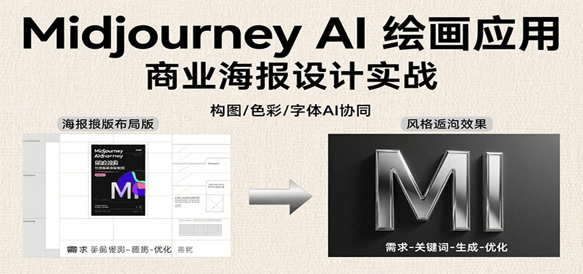 Midjourney AI绘画应用,关键词指令解析、漫画头像制作、海报设计、3D人物生成等-网赚副业网