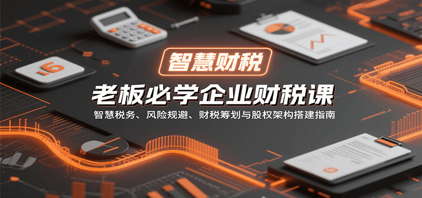 老板必学企业财税课:智慧税务、风险规避、财税筹划与股权架构搭建指南-网赚副业网