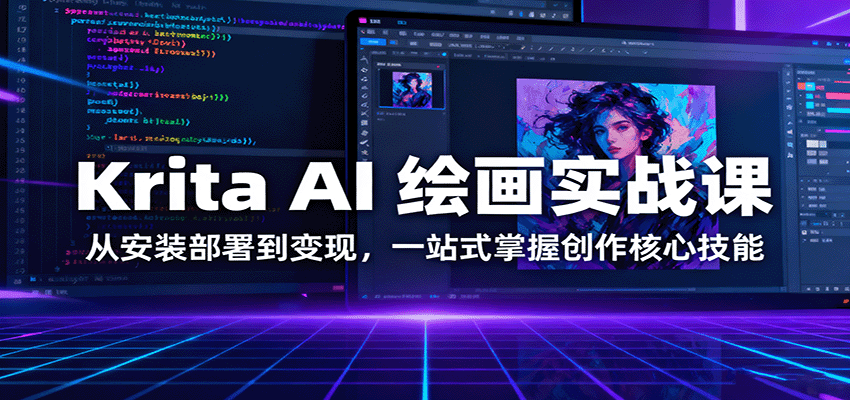 Krita AI 绘画实战课:从安装部署到变现,一站式掌握创作核心技能-网赚副业网