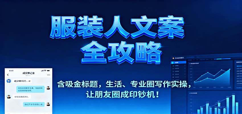 服装人文案全攻略,含吸金标题,生活、专业圈写作实操,让朋友圈成印钞机!-网赚副业网