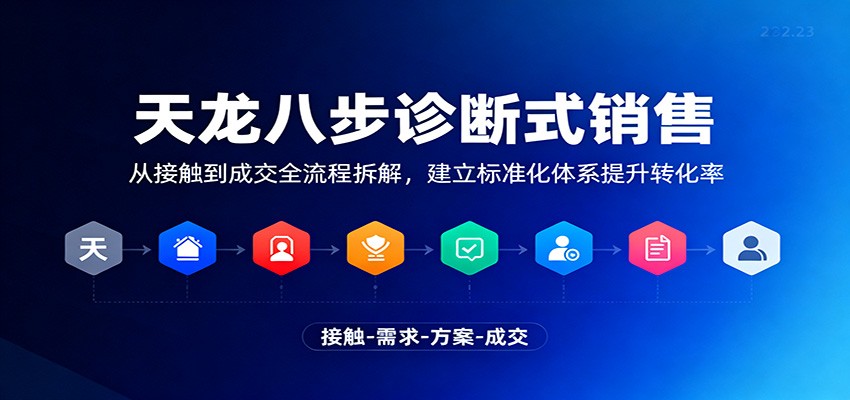 天龙八步诊断式销售,从接触到成交全流程拆解,建立标准化体系提升转化率-网赚副业网