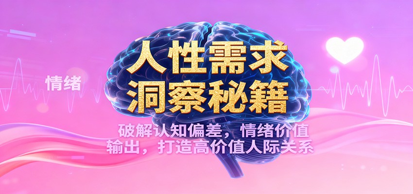 人性需求洞察秘籍,破解认知偏差,情绪价值输出,打造高价值人际关系-网赚副业网