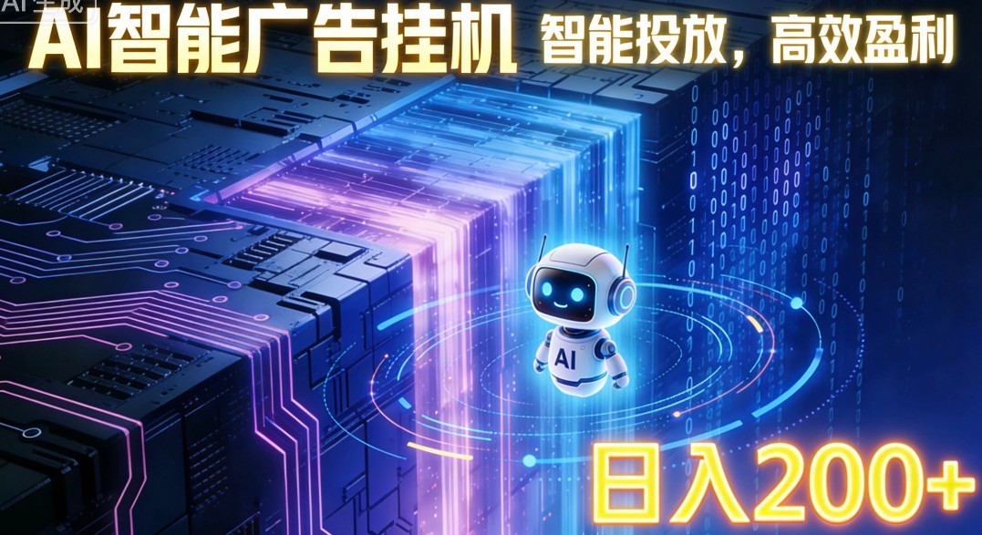 ai智能广告挂机项目,合规挂载广告即可赚取收益,单日收益可达400~500+-网赚副业网