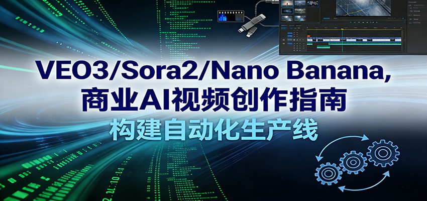 VEO3/Sora2/Nano Banana商业AI视频创作指南,构建自动化生产线-网赚副业网
