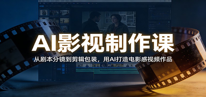 AI影视制作课:从剧本分镜到剪辑包装,用AI打造电影感视频作品-网赚副业网