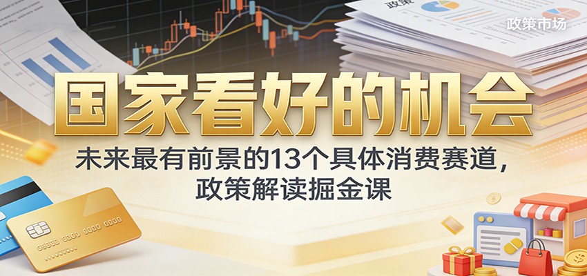 公众号付费文章:国家看好的机会,未来最有前景的13个具体消费赛道,政策解读掘金课-网赚副业网