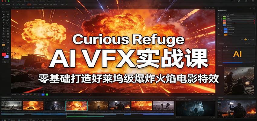Curious Refuge AI VFX实战课,零基础打造好莱坞级爆炸火焰电影特效-网赚副业网