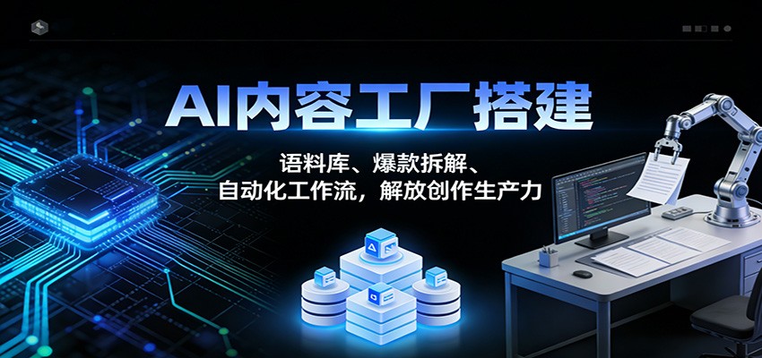 AI内容工厂搭建:语料库、爆款拆解、自动化工作流,解放创作生产力-网赚副业网