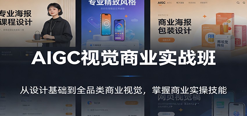AIGC视觉商业实战班:从设计基础到全品类商业视觉,掌握商业实操技能-网赚副业网