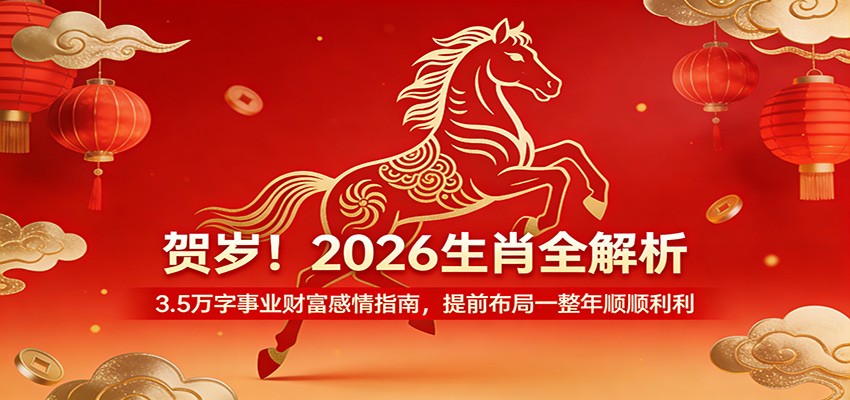 贺岁!2026生肖全解析,3.5万字事业财富感情指南,提前布局一整年顺顺利利-网赚副业网