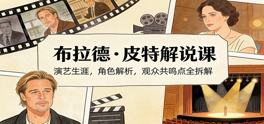 演员说-布拉德.皮特解说课:演艺生涯,角色解析,观众共鸣点全拆解-网赚副业网