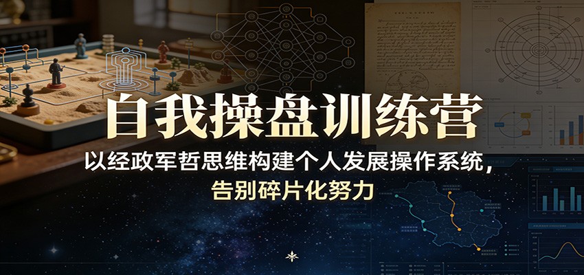 自我操盘训练营:以经政军哲思维构建个人发展操作系统,告别碎片化努力-网赚副业网