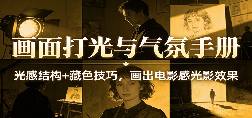 画面打光与气氛手册:光感结构+藏色技巧,画出电影感光影效果-网赚副业网