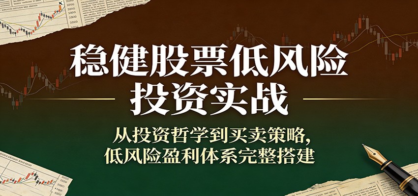 稳健股票低风险投资实战:从投资哲学到买卖策略,低风险盈利体系完整搭建-网赚副业网