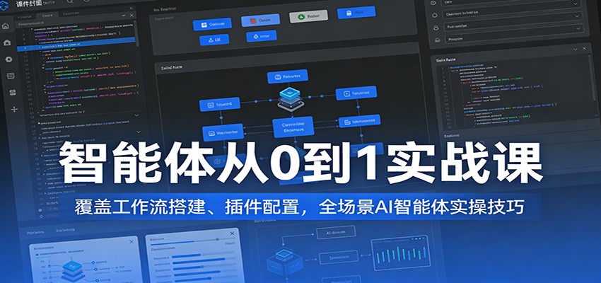智能体从0到1实战课:覆盖工作流搭建、插件配置,全场景AI智能体实操技巧-网赚副业网
