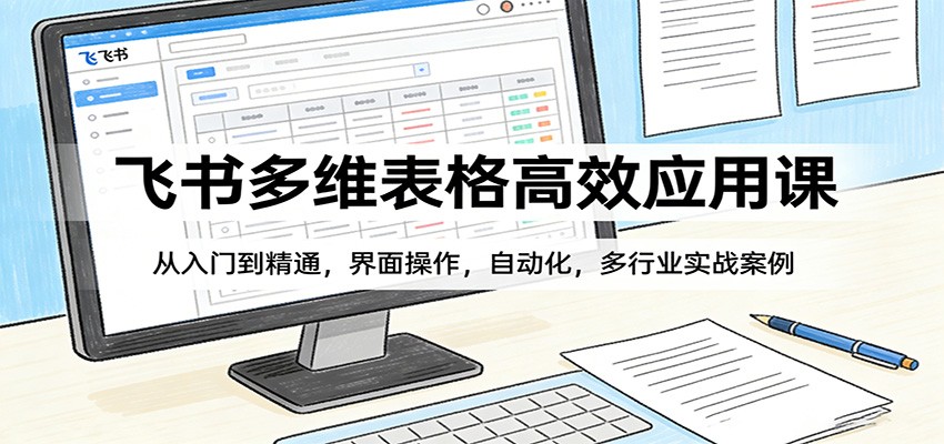 飞书多维表格高效应用课:从入门到精通,界面操作,自动化,多行业实战案例-网赚副业网