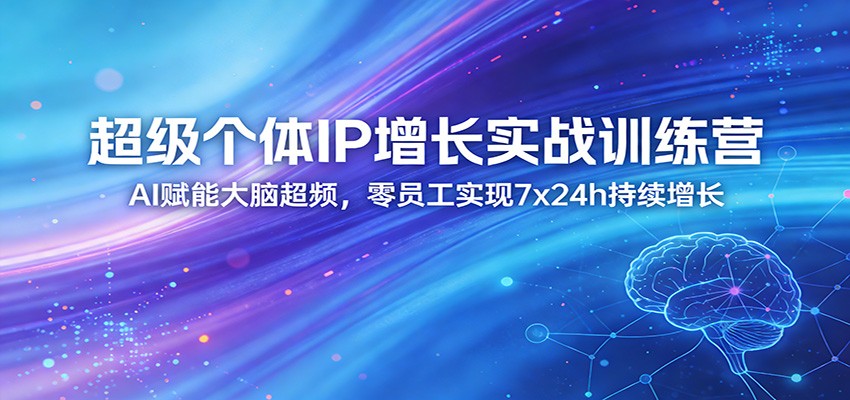 超级个体IP增长实战训练营:AI赋能大脑超频,零员工实现7x24h持续增长(更新)-网赚副业网
