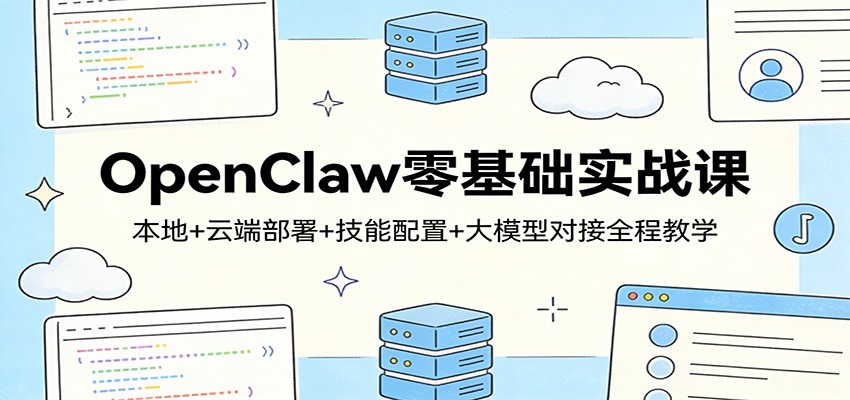 OpenClaw零基础实战课:本地+云端部署+技能配置+大模型对接全程教学-网赚副业网