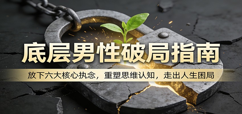 底层男性破局指南:放下六大核心执念,重塑思维认知,走出人生困局-网赚副业网