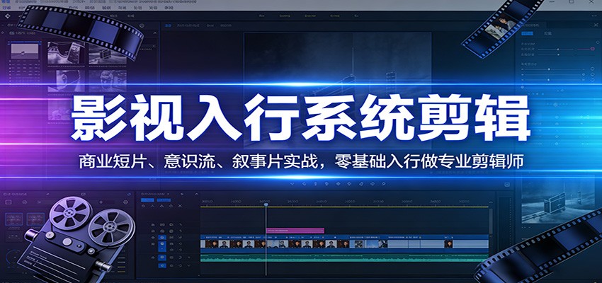 影视系统剪辑,商业短片、意识流、叙事片实战,零基础入行做专业剪辑师-网赚副业网