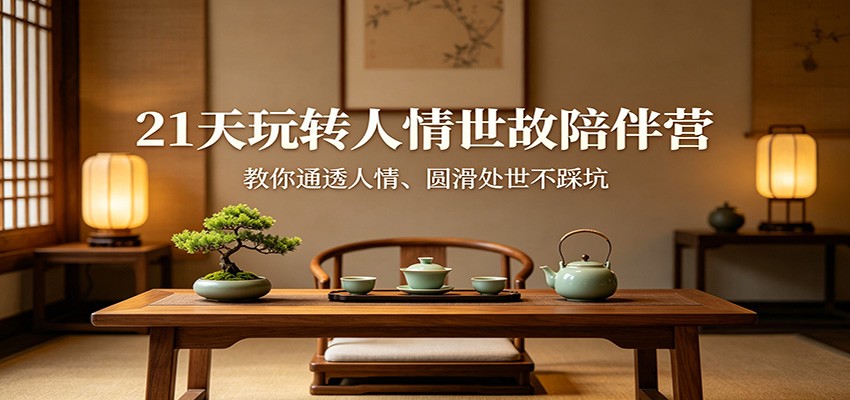 21天玩转人情世故陪伴营:教你通透人情、圆滑处世不踩坑-网赚副业网